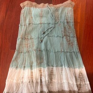 Y2K fairycore/grunge bohemian skirt with tie-front waistband size medium